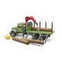Bruder camion lemne Mack Granite cu macara de incarcare, graifer si 3 busteni